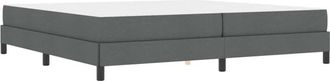 vidaXL Vidaxl - Cama Tipo Box Spring Con Colch&oacute;n Gris Oscuro 200 X 200 Cm Tela