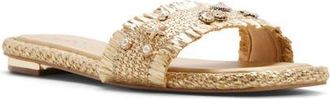 Aldo Aurana Embellished Slide Sandal in Gold at Nordstrom, Size 6.5
