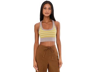 Free People Movement Go To Stripe Bra Womens Workout Highlighter Combo : MD-LG (Womens 8-12), Elastane/Modal/Polyamide