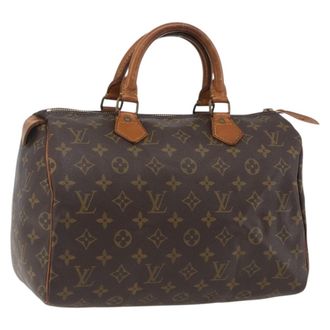 Louis Vuitton Speedy Handbag Monogram Canvas Brown Canvas Handbag (Pre-Owned)
