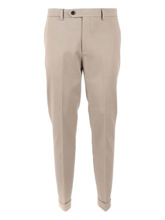 Berwich buttoned straight-leg trousers - men - Elastane/Cotton - 54 - Neutrals