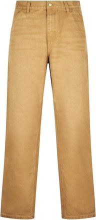 Carhartt Work in Progress Carhartt Wip, Straight Trousers, male, Brown, Size: W30 Single Knee Pant