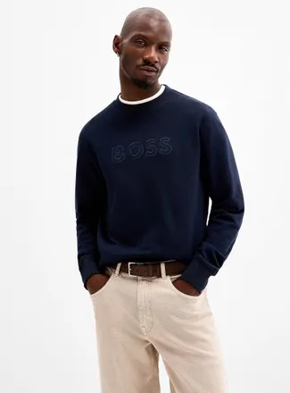BOSS Mens Tone-on-tone logo sweatshirt