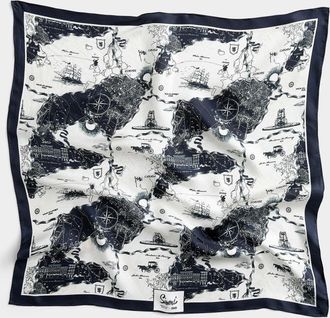 Simons Womens A Grand Voyage pure silk scarf Our History, Our Heritage Collection Unisex