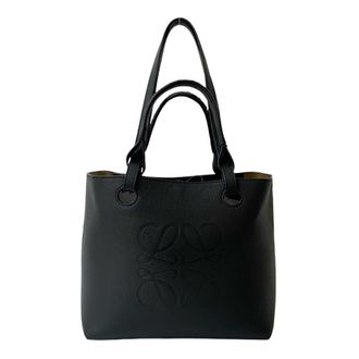 Loewe Black Leather Handbag Shoulder Bag Tote Bag (Pre-Owned)