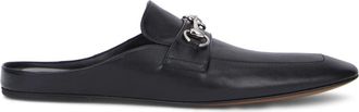 Gucci Leren Mule - Heren - Slip ons - Zwart - 42 EU - Leer - Schoenen