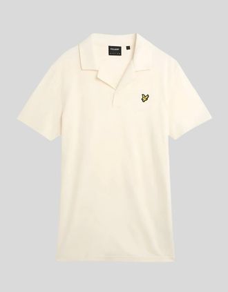 Lyle & Scott Lyle And Scott Mens Linen Revere Collar Polo Shirt - White - Size: 36