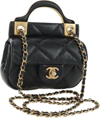 Chanel Pre-owned Vintage Mini Schoudertas - Dames - Vintage Mini Tas - Zwart - ONE Size - Vintage