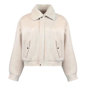 Salvatore Santoro Dames, Jassen, Beige, Maat: XS Leer