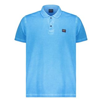 Paul & Shark Paul & Shark, Polo Shirts, male, Blue, Size: 4XL Short Sleeve Cotton Polo