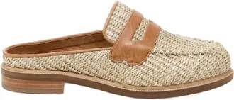 Kelsi Dagger Womens Lock Mules In Natural Raffia