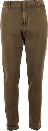 Dondup Multicolor Joe Slim-Fit Cotton-Linen Blend Trousers