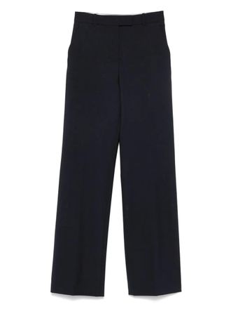 Eleventy concealed straight trousers - women - Wool/Elastane/Cotton - 40 - Blue