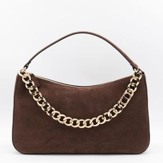 Twin-Set Twinset Dark Brown Leather Liliane Shoulder Bag