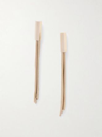 Tom Ford Orecchini In Metallo Dorato Con Frange - Oro