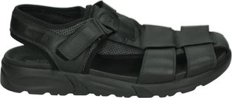 Mephisto Toren - Heren - Sandalen - Zwart - 47 EU - Leer - Schoenen