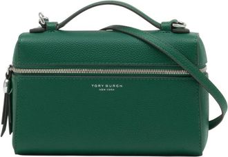 Tory Burch Romy Slim Top Handle Bag - Dames - Handtassen - Groen - ONE Size - Leer - Tassen