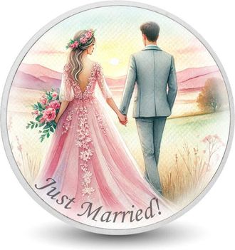 OEM Reci&eacute;n Casados - Viaje Al Atardecer Moneda De Plata De 1 Oz