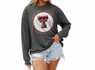 Gameday Couture Texas Tech University Turning Circles Tee In Charcoal