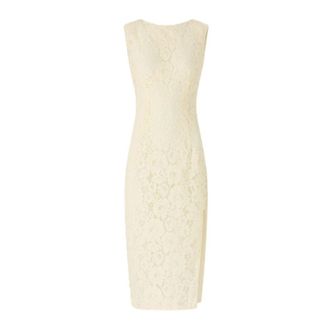 Pinko Pinko, Kleedjes, Dames, Wit, M, Katoen, Abito in pizzo floreale con scollo sul retro