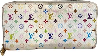 Louis Vuitton Pink White Monogram Multicolore Long Wallet (Bi-Fold) (Pre-Owned)