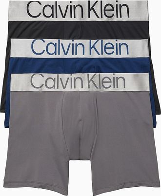 Calvin Klein Mens Reconsidered Steel Micro 3-Pack Boxer Brief - Multi - XL