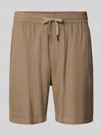 Only & Sons Regular Fit Shorts aus Viskose-Leinen-Mix Modell TEL LATHAM in Taupe, Gr&ouml;&szlig;e XXL