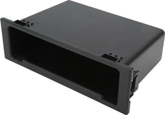 No Brand Caja Organizadora Para Radio De Coche - Organizador Para Salpicadero - Negro - Ahorra Espacio - Guarda Objetos - Apto Para Radios De 1 Din