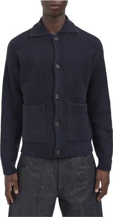 Paolo Pecora Camicia in Maglia di Lana - - Knitwear - Uomo - Blu - S