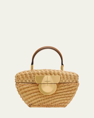 Cult Gaia Tyla Woven Rattan Top-Handle Bag