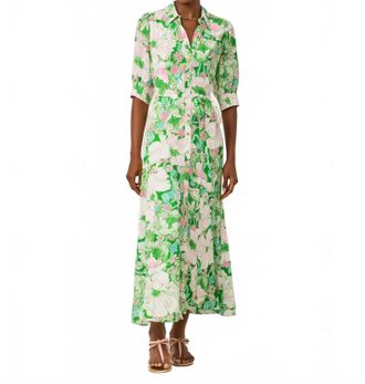 Lilly Pulitzer Larkyn Midi Shirtdress In Putting Green Poppyland
