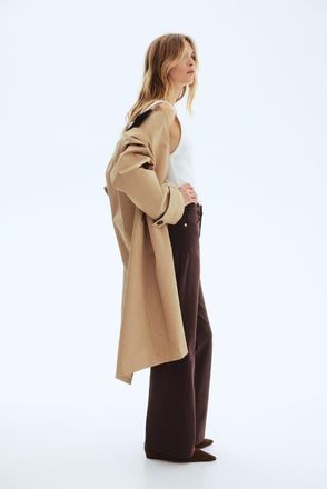 H&M Bootcut Twill Trousers in Dark Brown at Nordstrom, Size 12