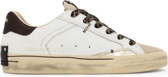 Crime London Schoenen, Dames, Wit, 36 EU, Leer, Deconstructed Urban Wild