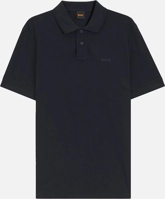 HUGO BOSS Mens Boss Prime Cotton Piqu&eacute; Polo - Navy - Size: 42