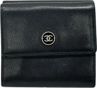 Chanel Pre-owned Wallet (bi-fold) - Dames - Vintage Accessoires - Zwart - ONE Size - Leer - Vintage
