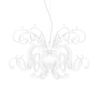 Iplex Gorgon small white frosted chandelier