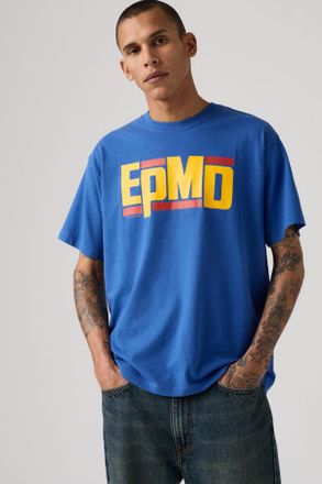 Levi's Band Tee - Men - 2XL - Blue / Blue Bright Cobalt
