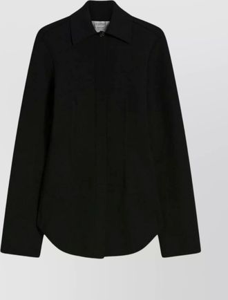 Sportmax silhouette enhancing long sleeve knit top