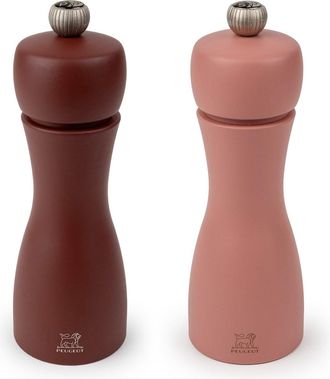 Peugeot Tahiti Duo 6 Inch Salt & Pepper Mill Set, Brown Tones