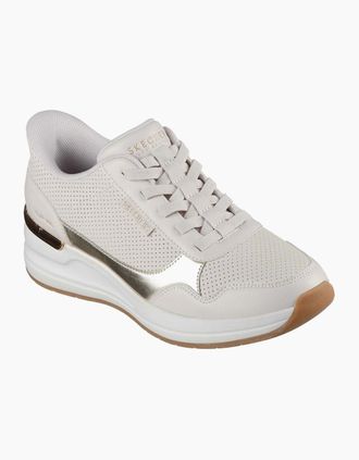 Skechers Womens Skechers Billion 2 Top-Tier Womens Natural Trainers - White - Size: 5