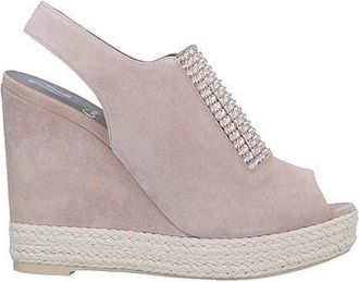 Gina Suede Crystal Embellished Wedge Sandals Size 38.5