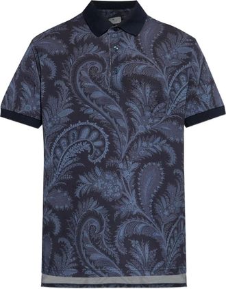 Etro Polo con stampa paisley - Blu