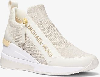 Michael Kors Willis Metallic Stretch Knit Trainer