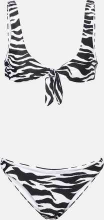 The Attico Bikini con stampa zebrata