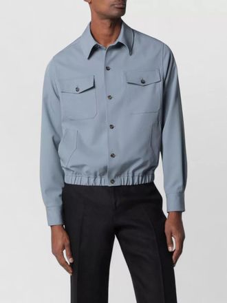 Lardini wool shirt jacket
