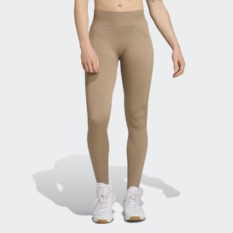 adidas Trainingstights ADIDAS PERFORMANCE WE KNIT 1/1 L, Damen, Gr. XL, N-Gr, chalky braun, Obermaterial: 72% Polyamid, 22% Polyester, 6% Elasthan, Hosen Tra