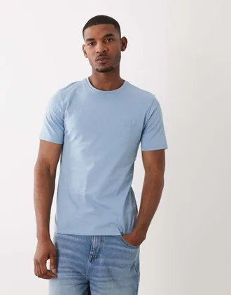 Boss Orange by Hugo Boss Hugo Boss - T-shirt vestibilit&agrave; classica azzurra-Blu