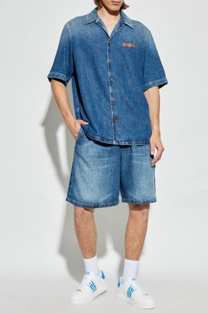 Versace Denim Shorts, Mens, Blue