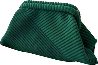 Generic Women Evening Clutch Bag Evening Purse Large Capacity Soft Clutch Handbag Chain Strap Stylish Crossbody Bag Trendy Sling Bag (Green)