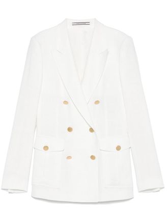 Tagliatore White Double-Breasted Blazer